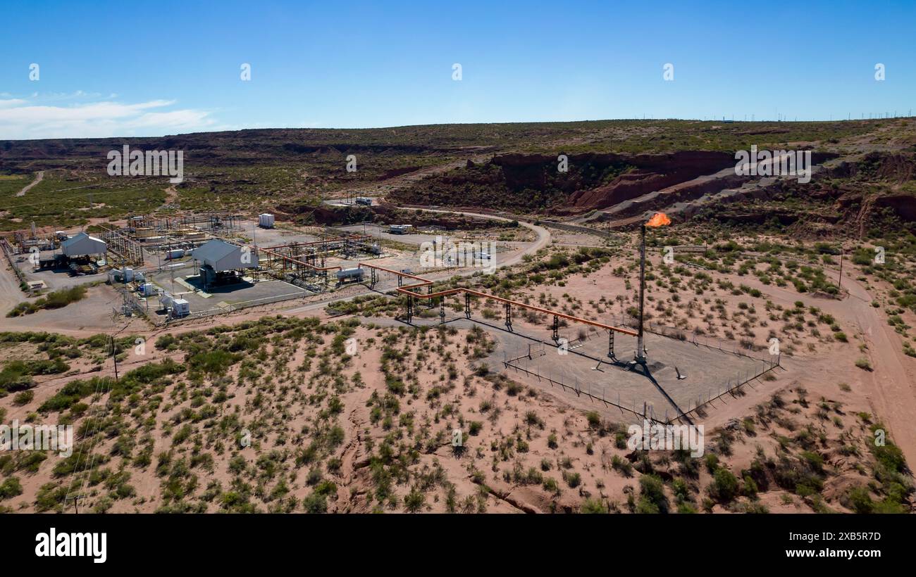 Lighter in gas compression plant. Stock Photo