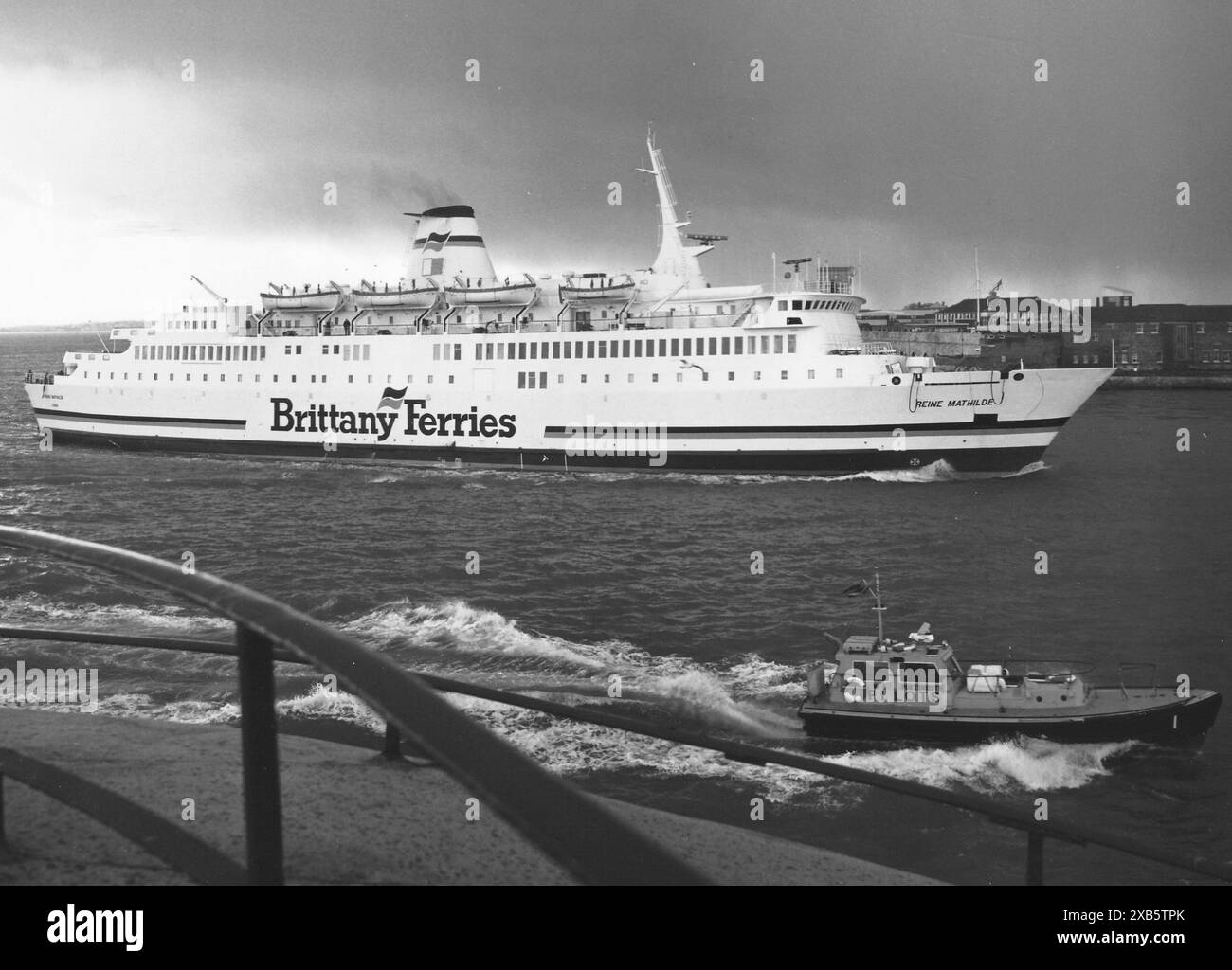 THE BRITTANY FERRIES CROSS CHANNEL FERRY REINE MATILDE ON WHICH A FIRE