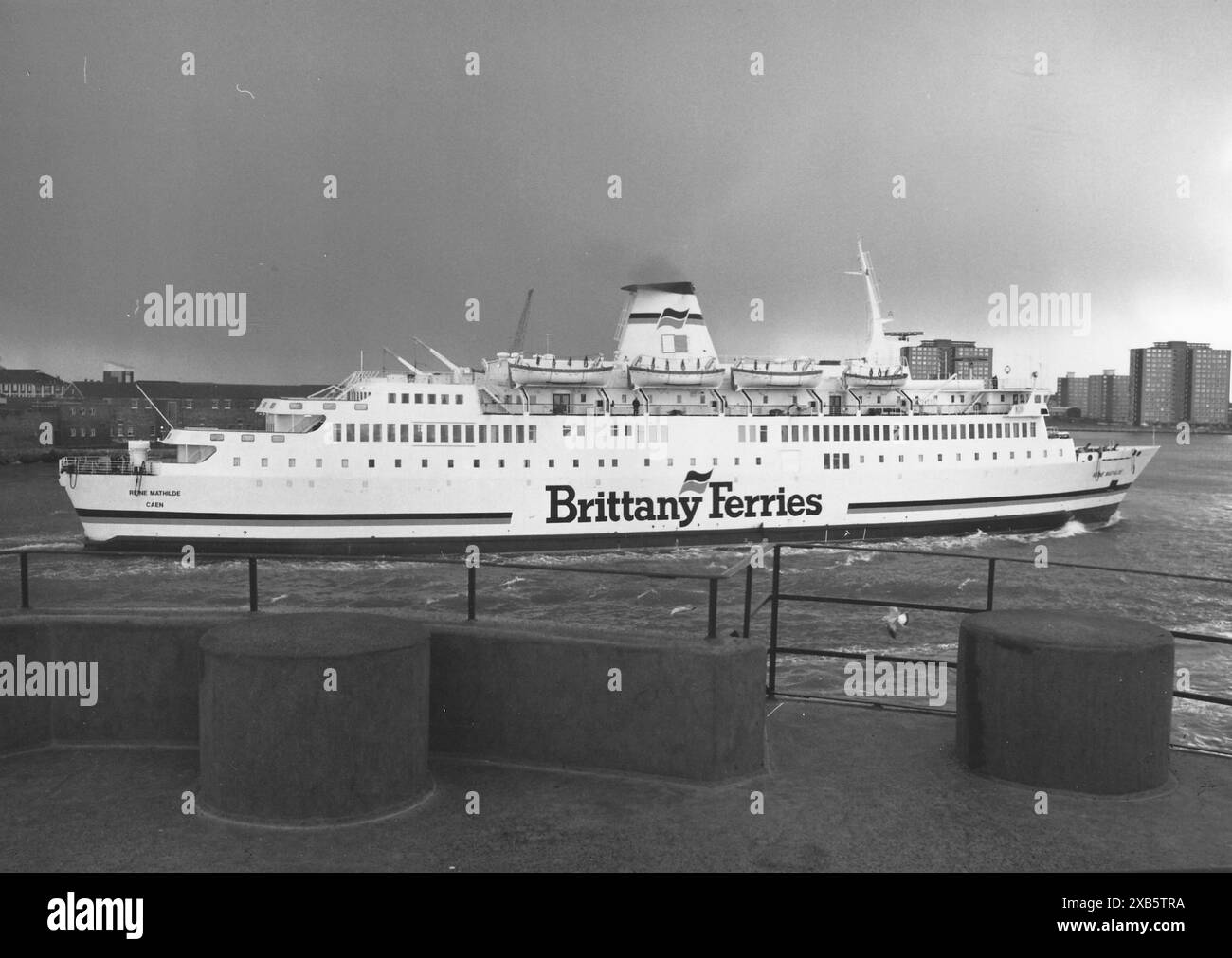 THE BRITTANY FERRIES CROSS CHANNEL FERRY REINE MATILDE ON WHICH A FIRE