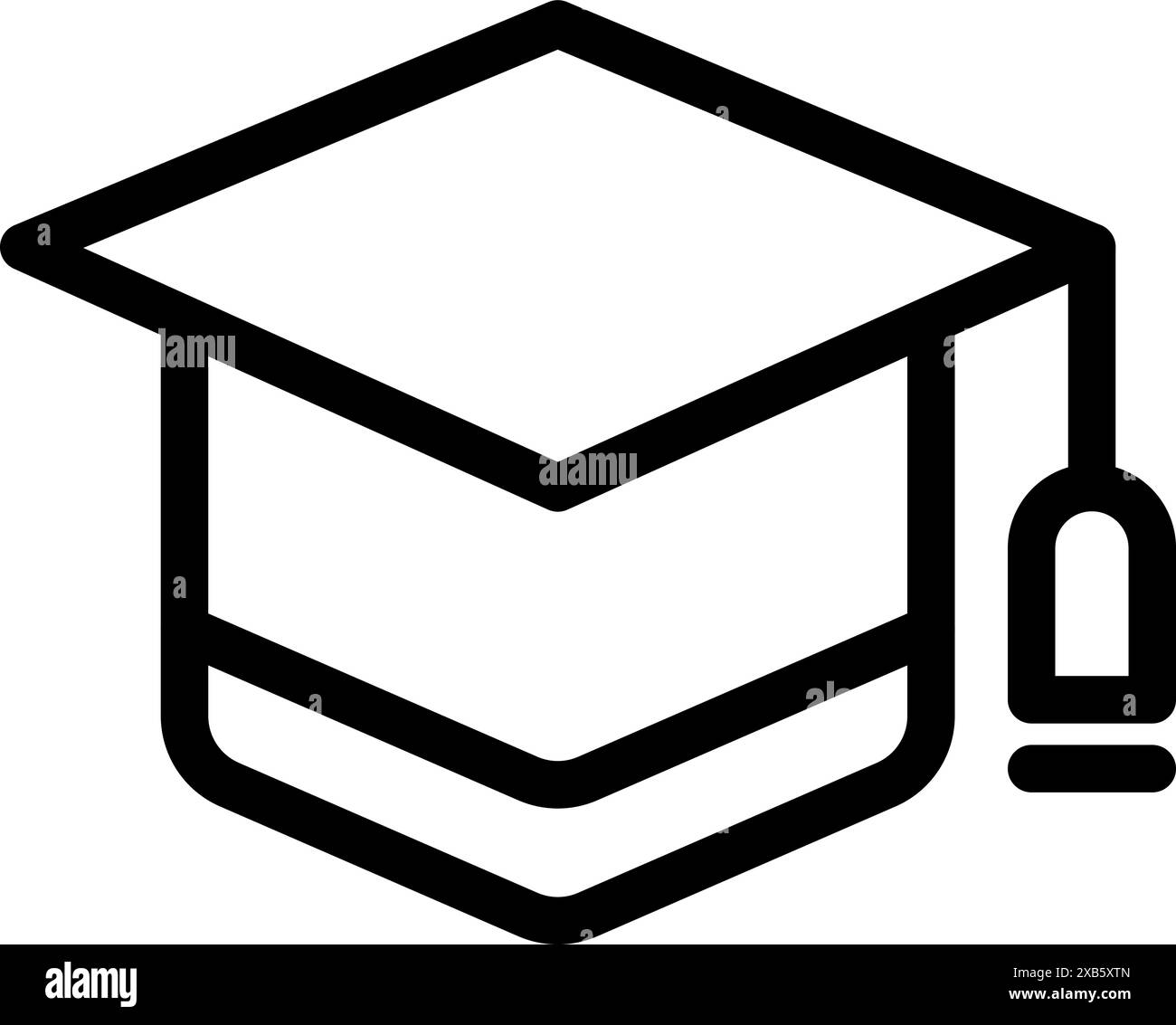 Simple graduation hat icon representing graduation ceremony and ...