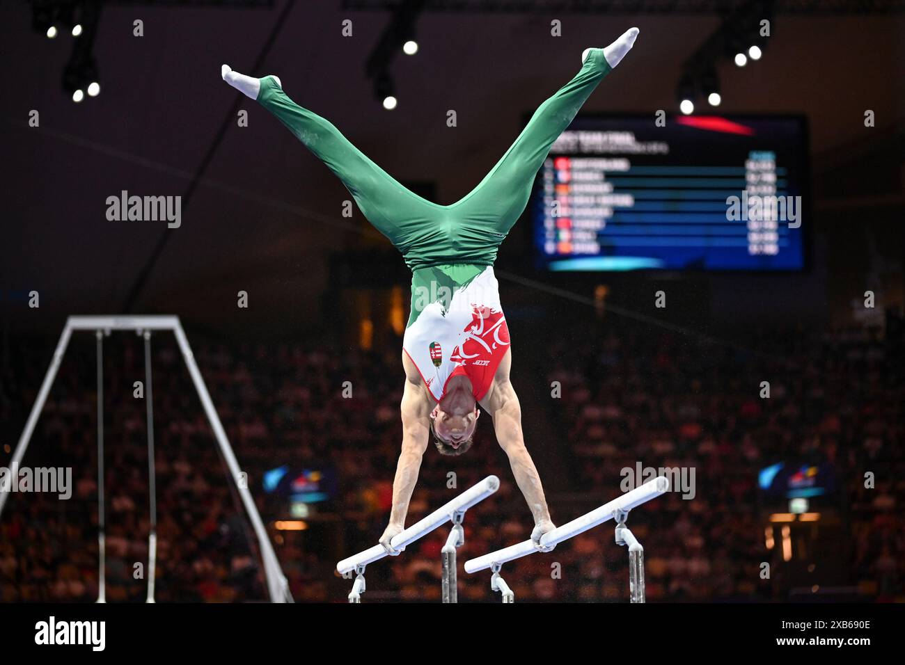 Botond Kardos (Hungary). Artistic Gymnastics, Men's Parallel bars. European Championships Munich 2022 Stock Photo