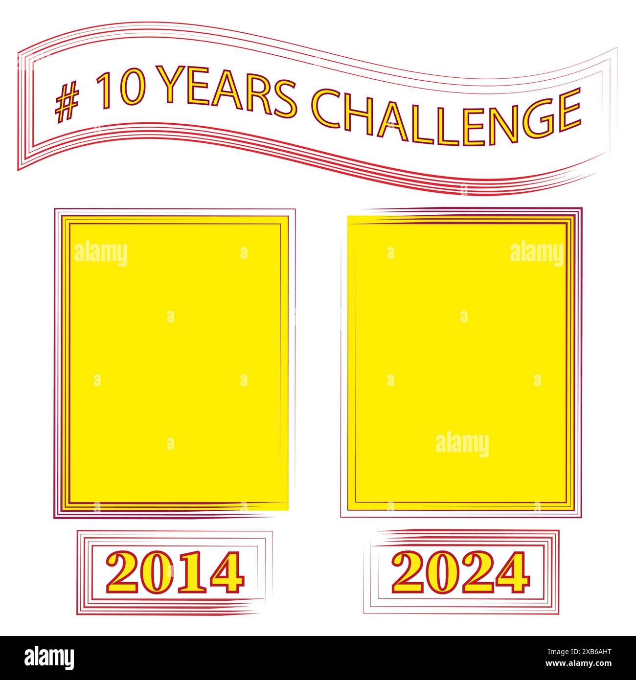 10 Years Challenge Template Red And Yellow Frames Comparison Layout 10-years-challenge-template-red-and-yellow-frames-comparison-layout
