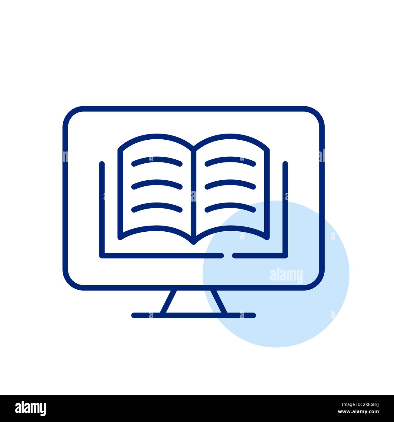 Monitor learning icon outline hi-res stock photography and images - Alamy