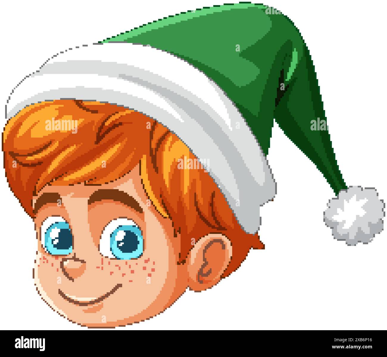 Happy boy with green hat illustration Stock Vector Image & Art - Alamy
