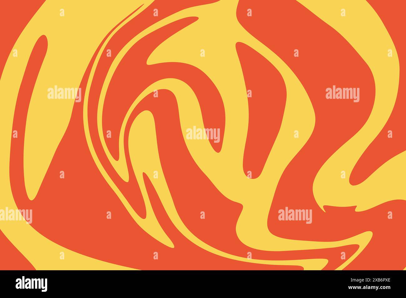 Abstract background with orange waves, retro style. Colorful fluid wavy ...