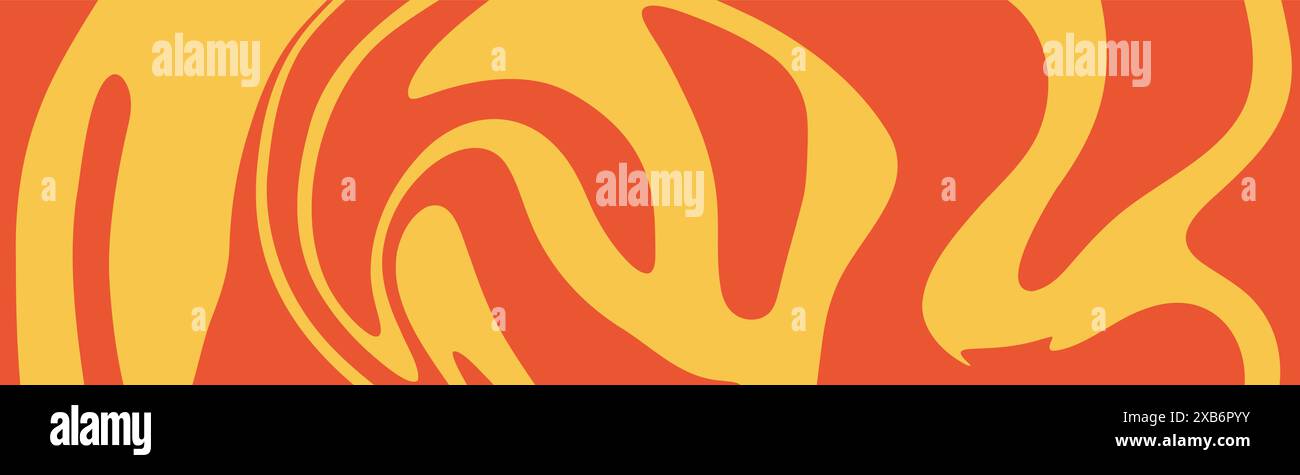Liquid waves abstract orange background Stock Vector Images - Alamy