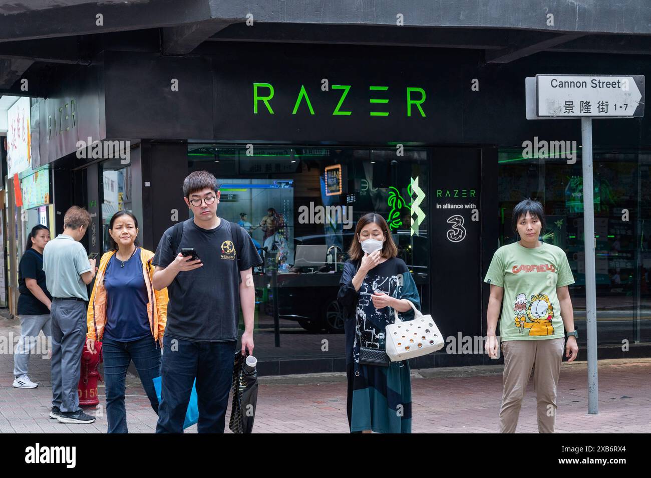 Hong Kong, China. 29th Apr, 2024. People are seen in front of the store ...