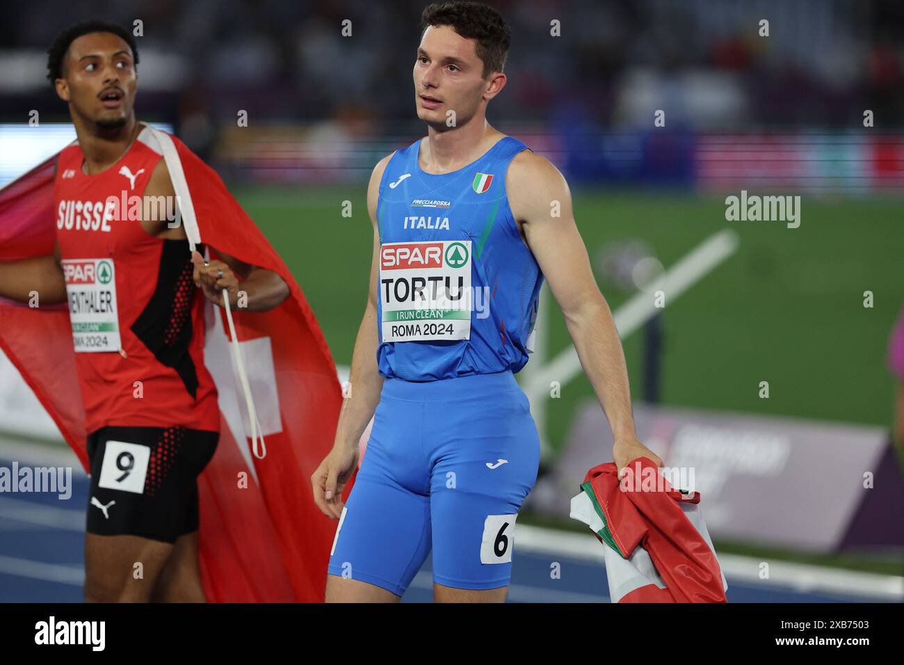 Rome, Italy 10.06.2024 Timothe MUMENTHALER of Swiss and Filippo Tortu
