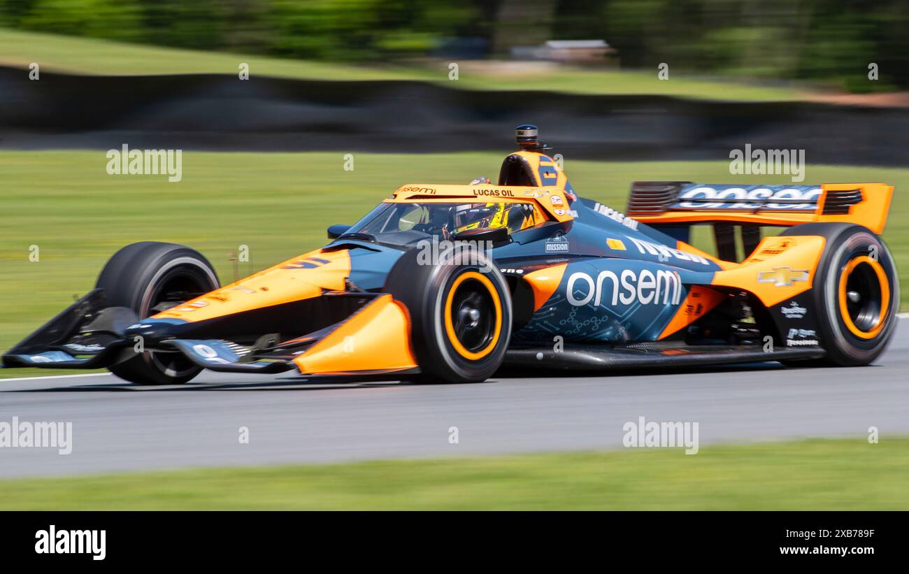 June 09, 2024 IndyCar 6 Theo Pourchaire drives his Arrow McLaren