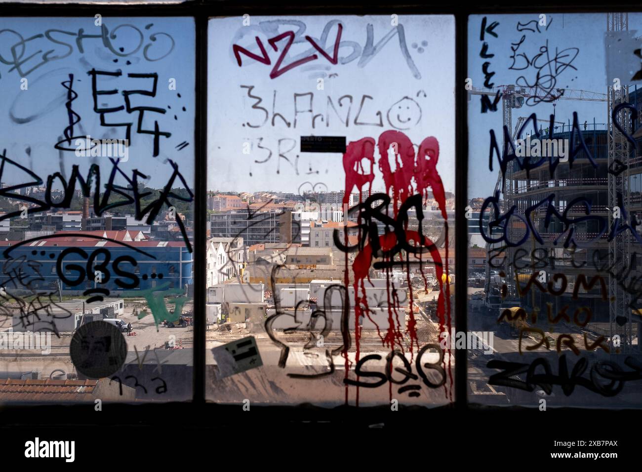 Construction site for residential buildings in Lisbon, the capital of Portugal, on 30 April 2022