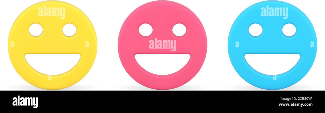 3d rendering smiley face Stock Vector Images - Alamy