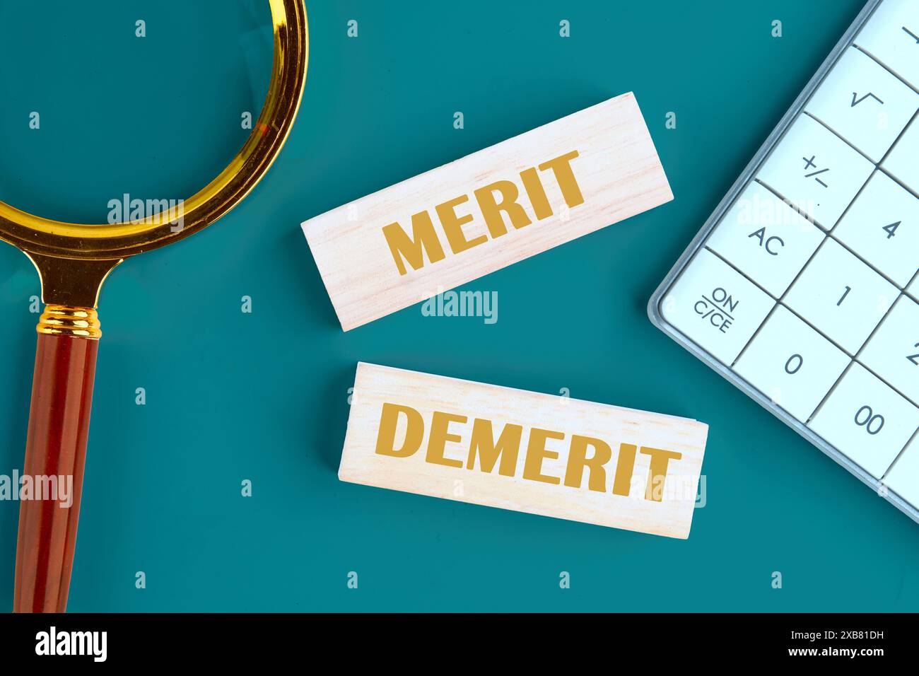 Business and demerit or merit concept. Demerit or merit symbol. on ...