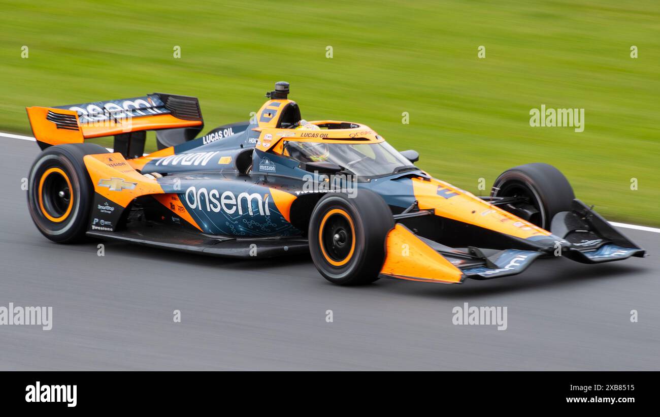June 09, 2024 IndyCar 6 Theo Pourchaire drives his Arrow McLaren