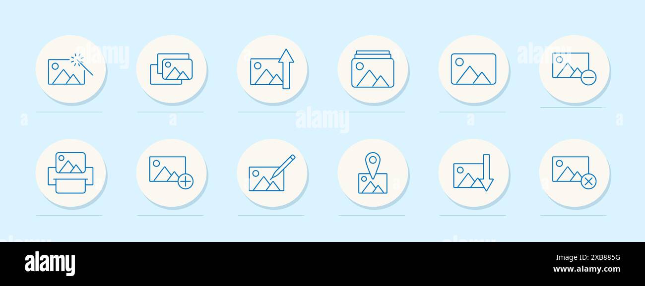 Image enhancement vector icons hi-res stock photography and images - Alamy