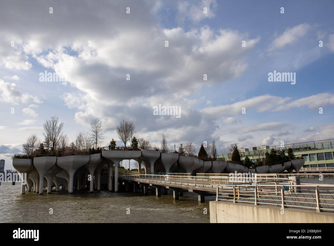 The view of Little Island Park in New York Stock Photo