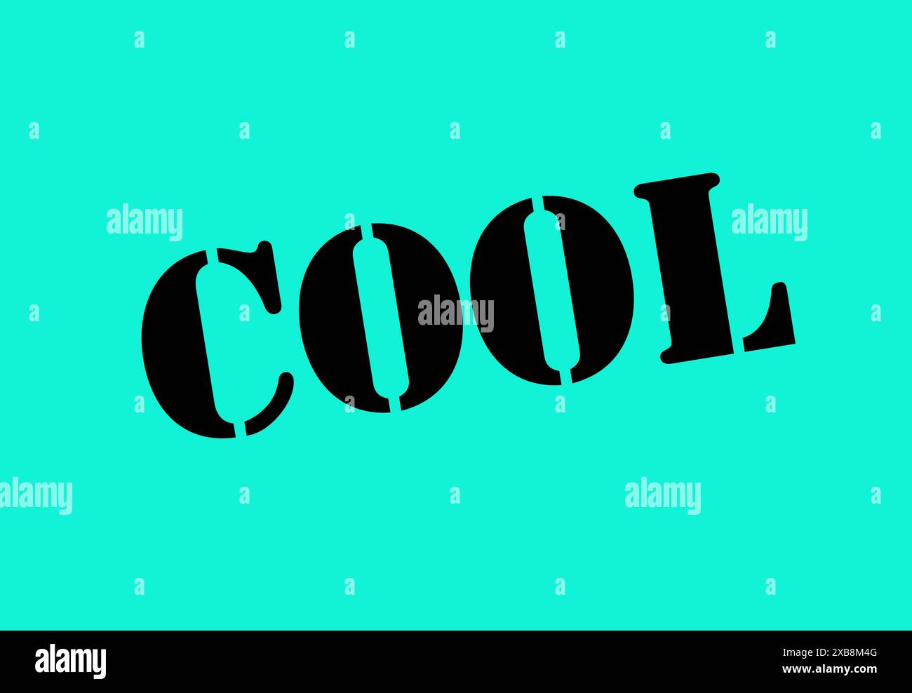 A black cool text on green background Stock Photo