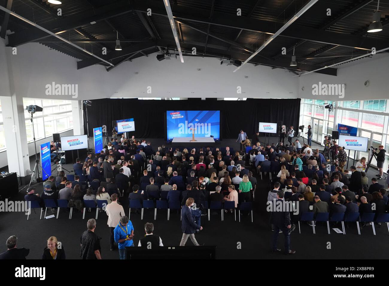 People gather ahead of the launch of the Conservative Party General ...