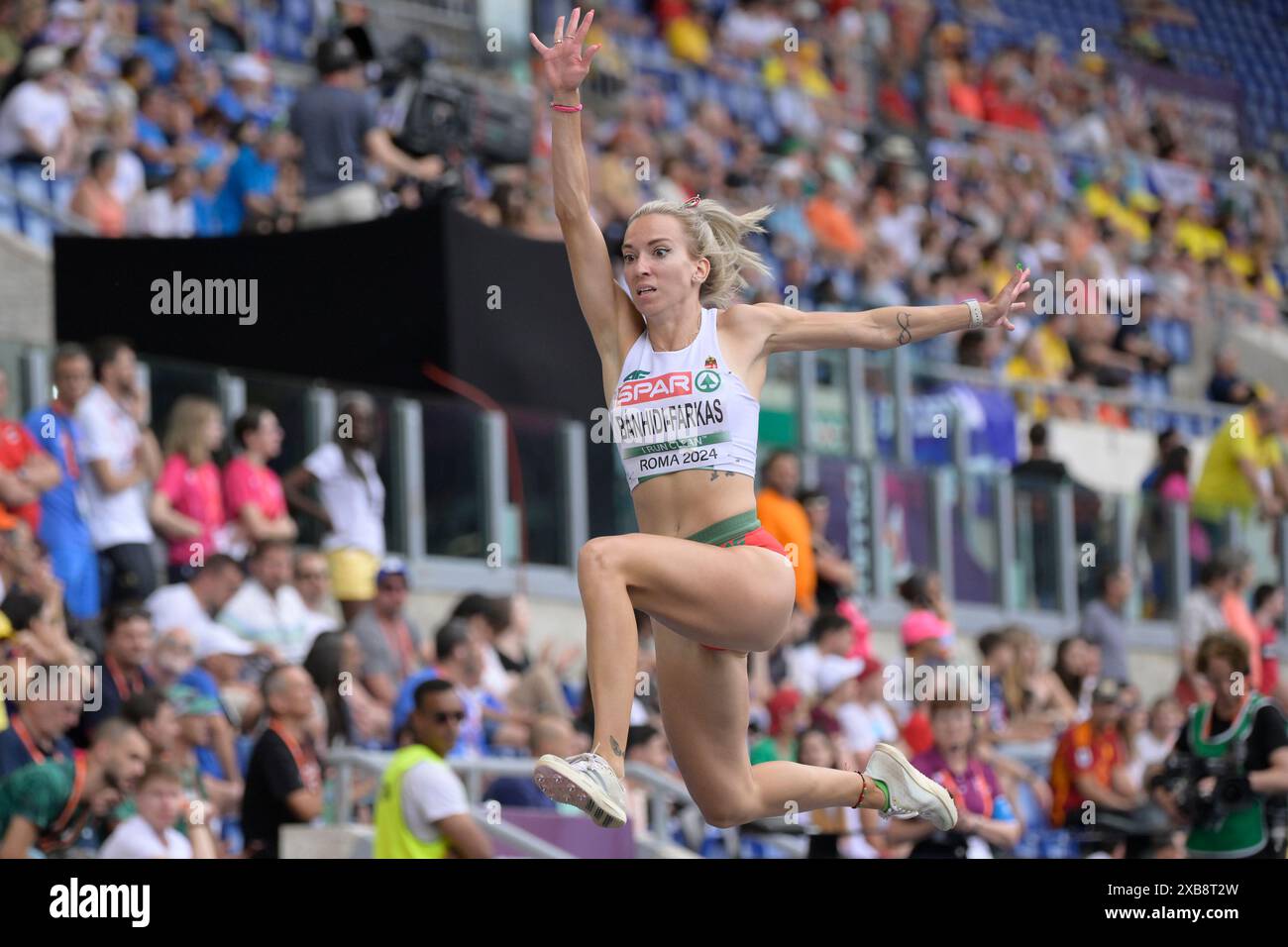 Hungary’s Petra BanhidiFarkas competes Long Jump Women during the 26th