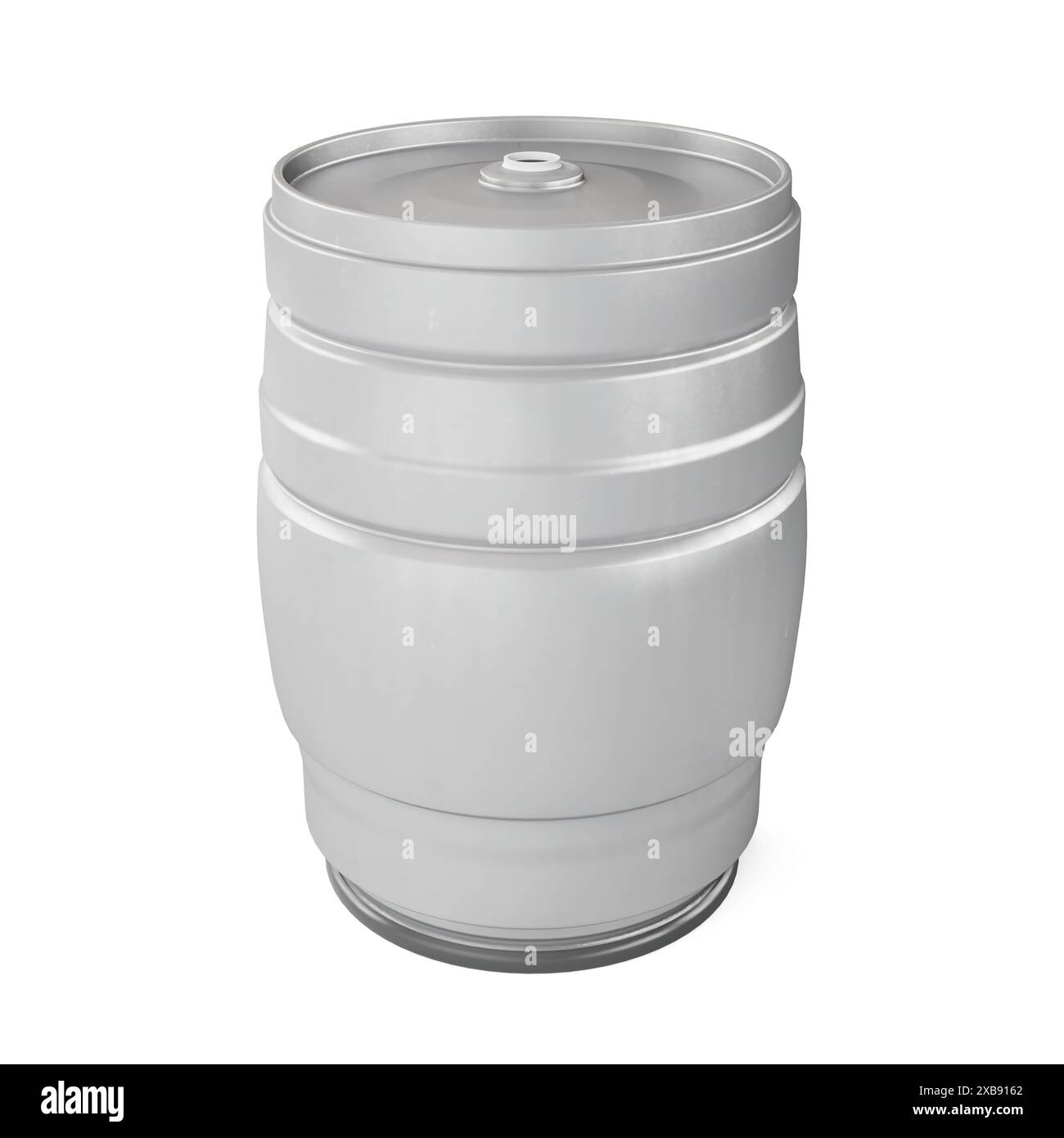 A plastic barrel on white background Stock Photo