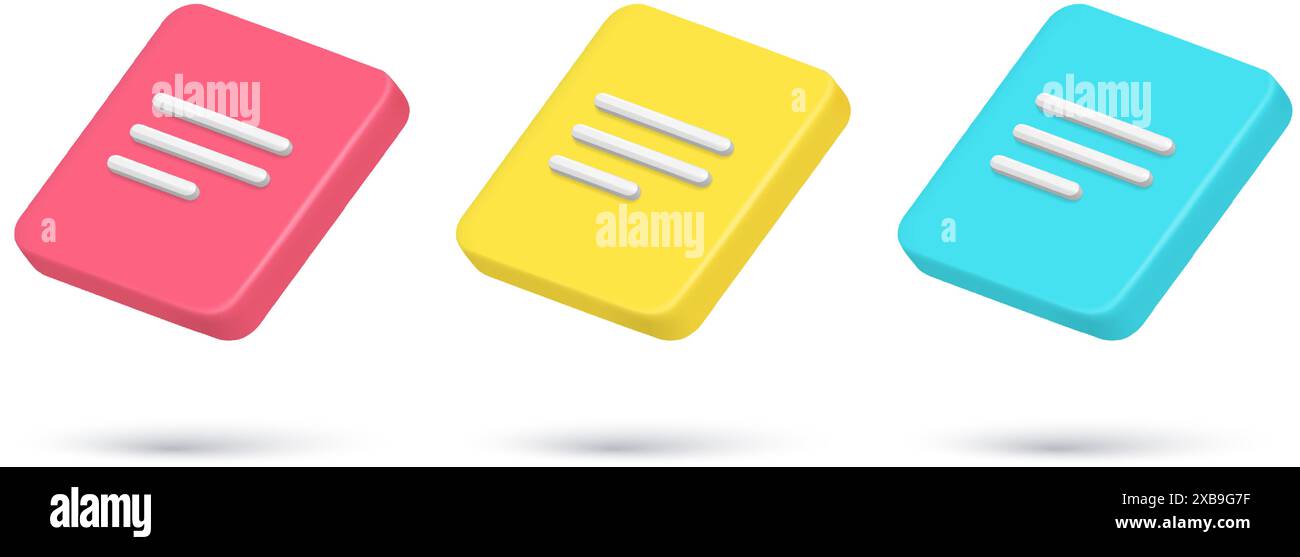 Collection realistic 3d icon chat box new message internet notification quick tips vector illustration. Set chatting request online texting remotely c Stock Vector