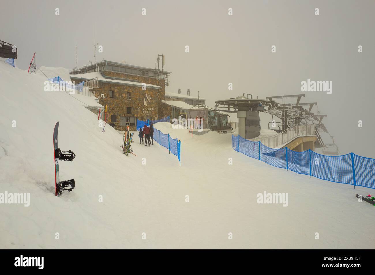 2022-04-11 Kasprowy Wierch zima, Polish Tatras in winter, ski resort Kasprowy. Zakopane. Poland Stock Photo