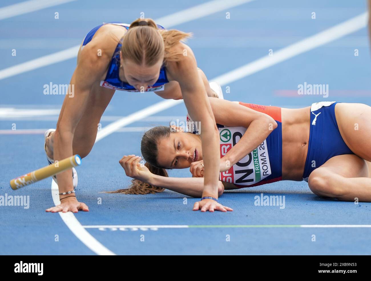 rome-italy-20240611-norwegian-amalie-iuel-falls-over-the-finish-line