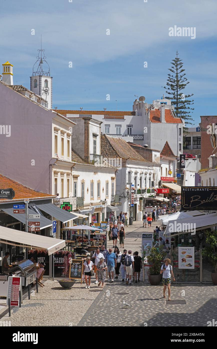 Albufeira Old Town in the Algarve of Portugal. Stock Photo