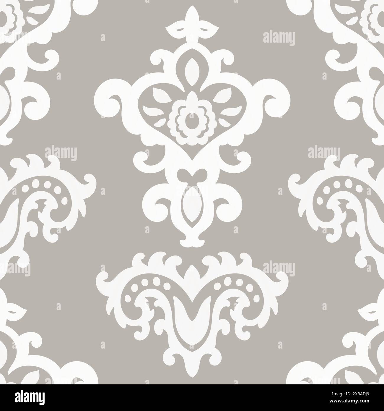 Elegant Beige Floral Damask Pattern Stock Vector Image & Art - Alamy