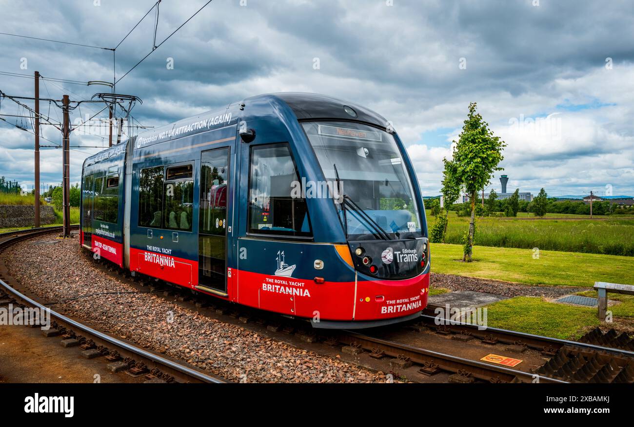 Edinburgh Tram near Ingliston Park & Ride Station, near Edinburgh, Scotland Stock Photo Alamy