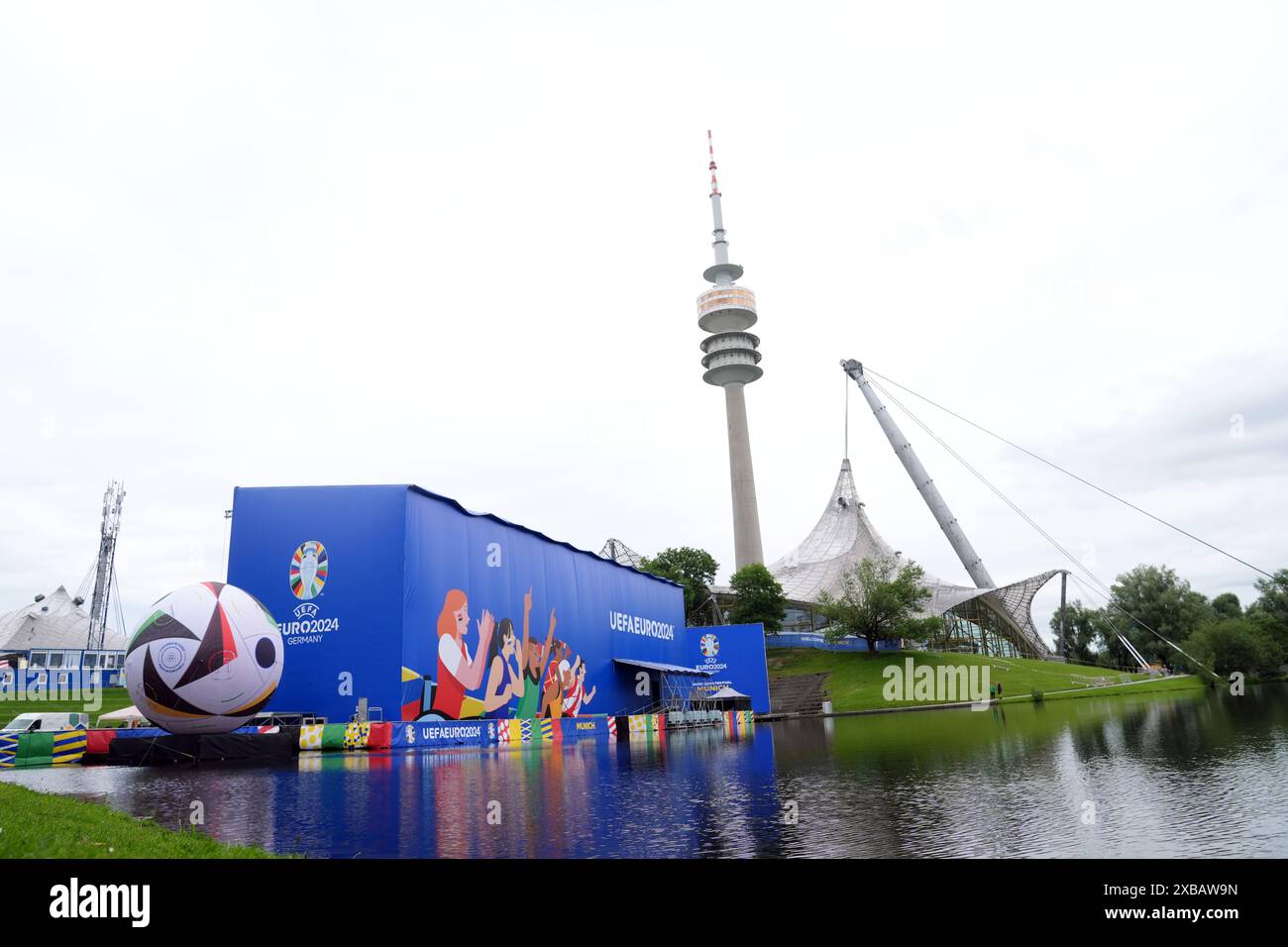 A general view of the Fanzone at Olympiapark, Munich.Germany will face