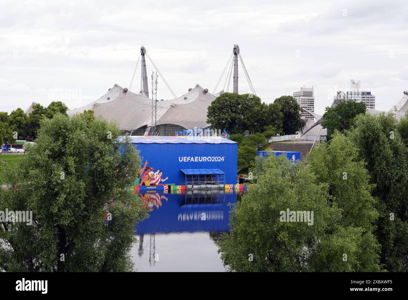 A general view of the Fanzone at Olympiapark, Munich. Germany will face
