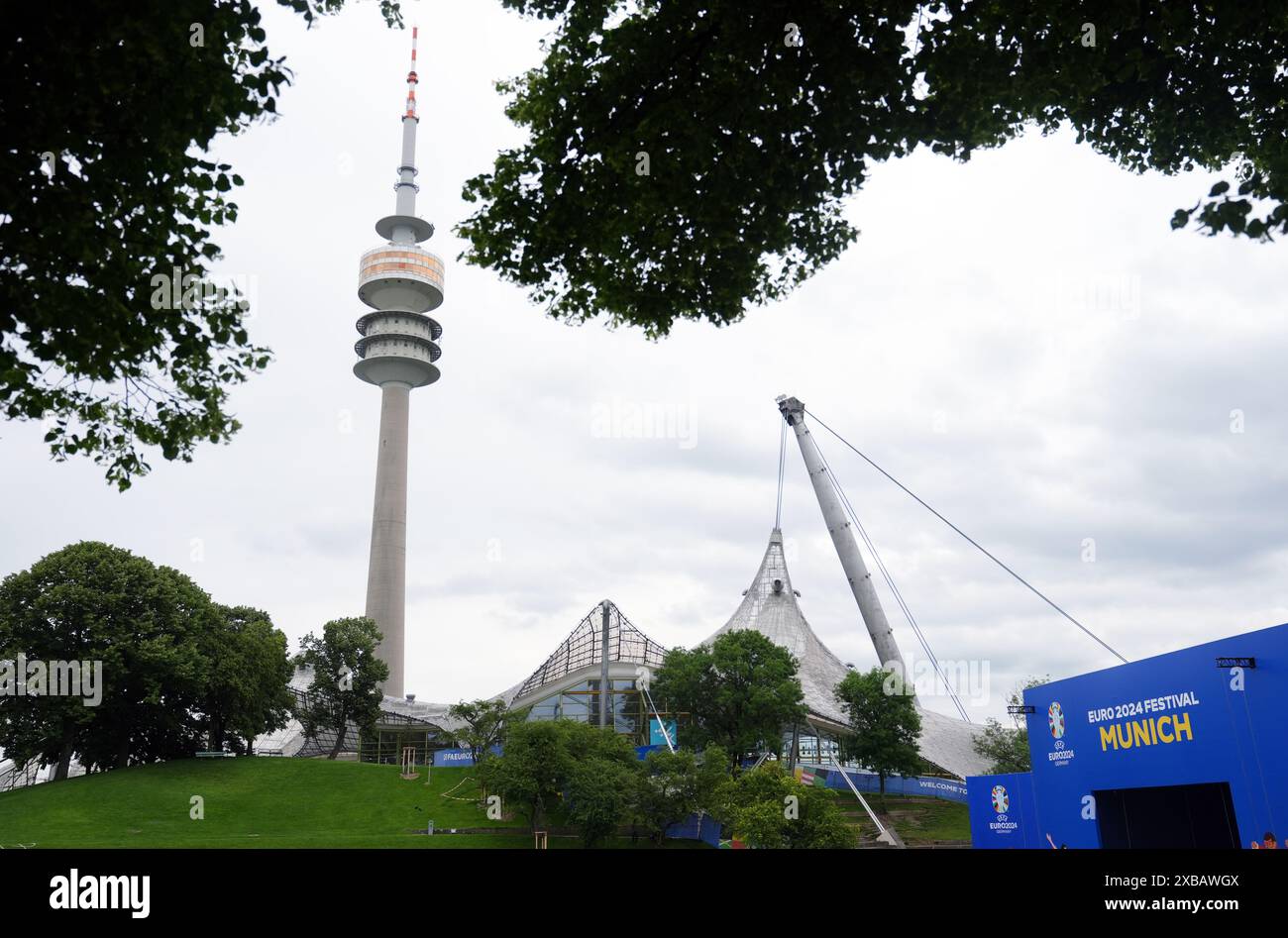 A general view of the Fanzone at Olympiapark, Munich.Germany will face