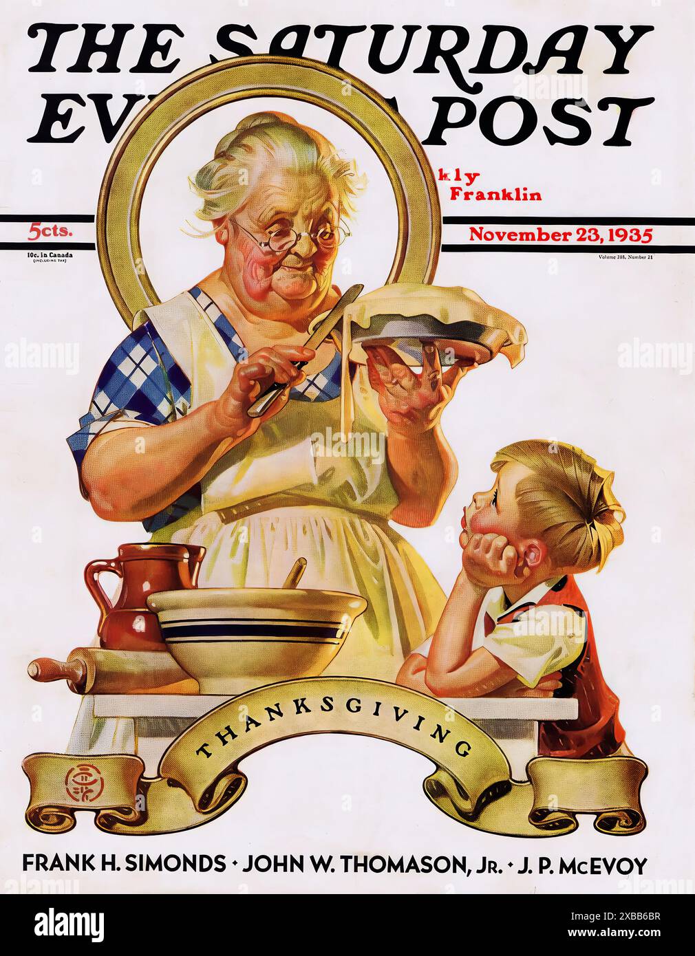 Saturday evening post cover 1935 hi-res stock photography and
