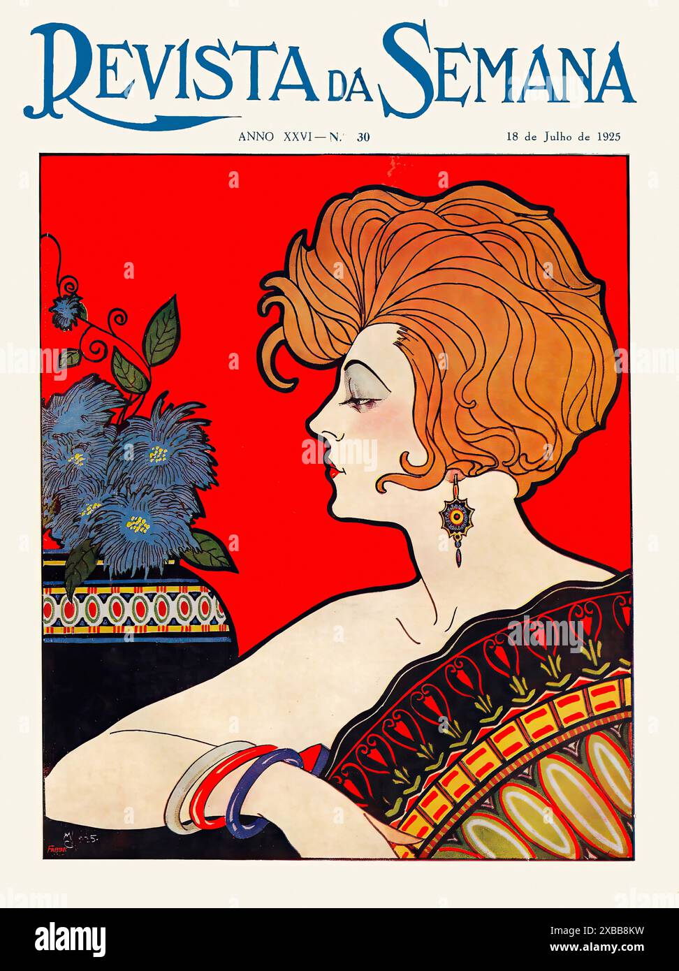 Revista da Semana, July 18, 1925. Vintage Illustrated Magazine Cover ...