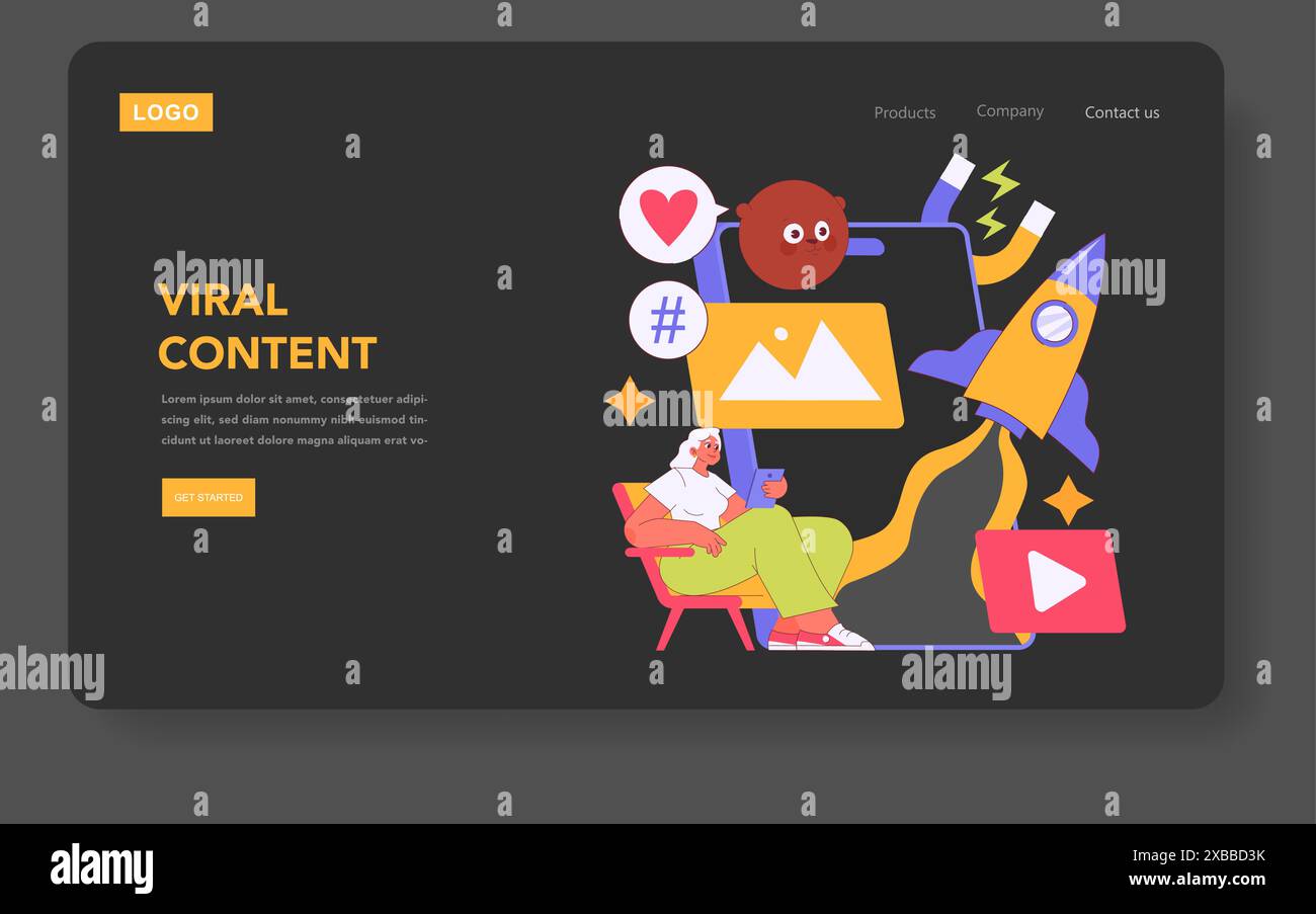 Social Media Marketing concept. Engaging online content powering brand ...
