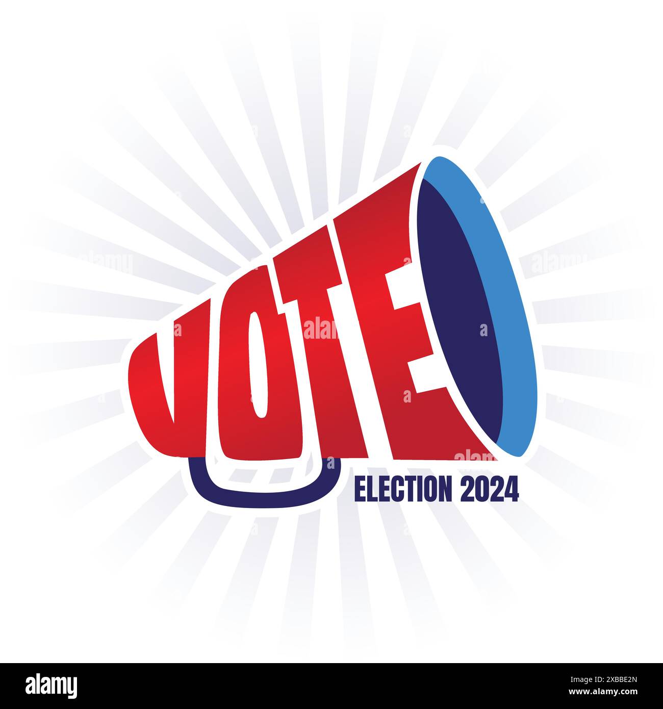 Vote creative concept on a megaphone icon. American Presidential