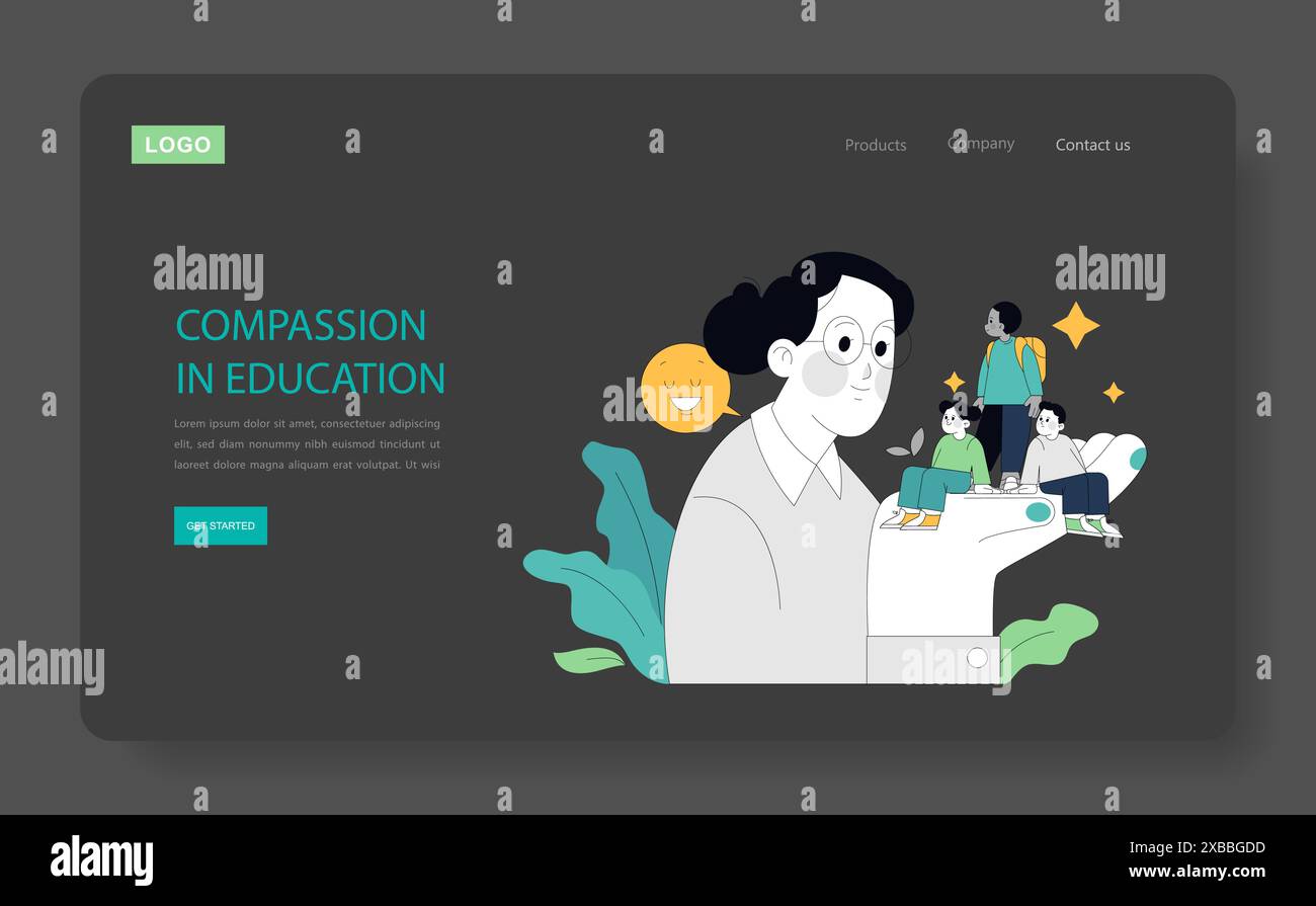 Compassion in Education concept. Illustration showing supportive ...