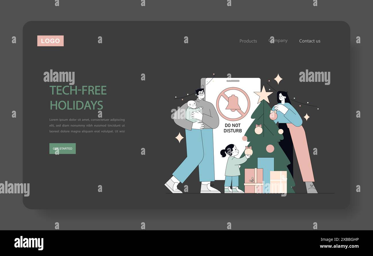 Digital Detox concept. Family enjoys a tech-free holiday season ...