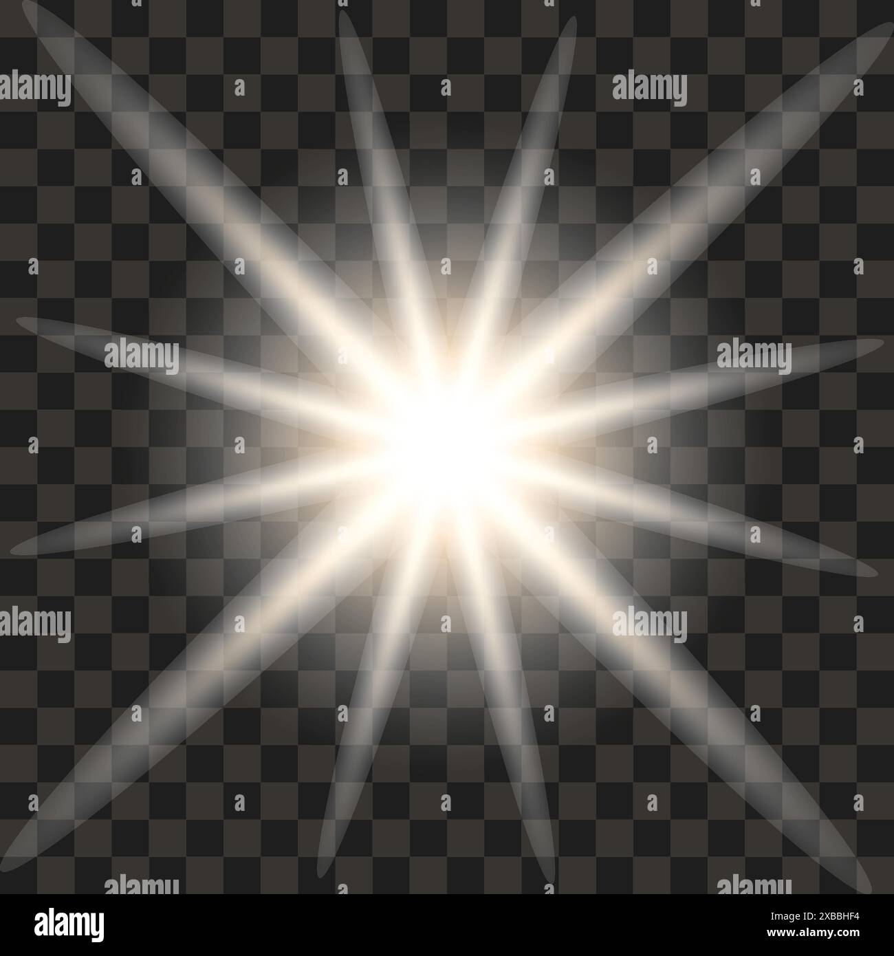 White glow sun shine rays, white star light, blur glow light effect ...