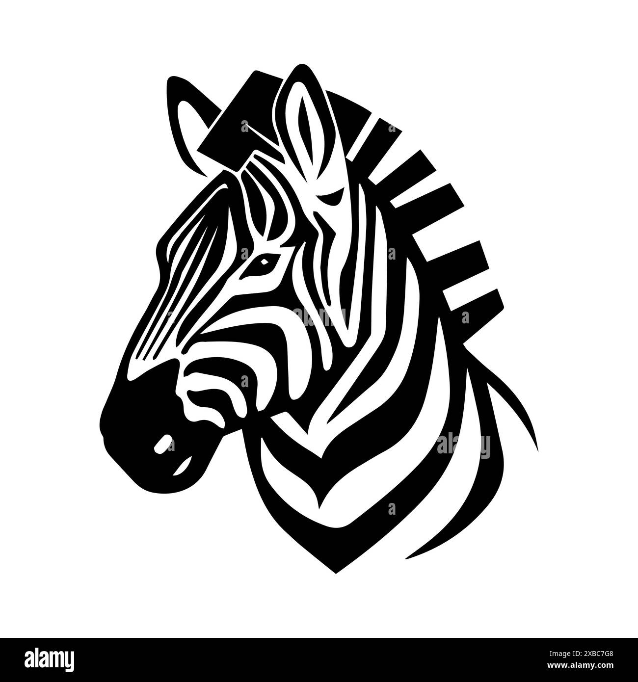 Zebra Head logo or modern line icon. Vector line art and icon design ...