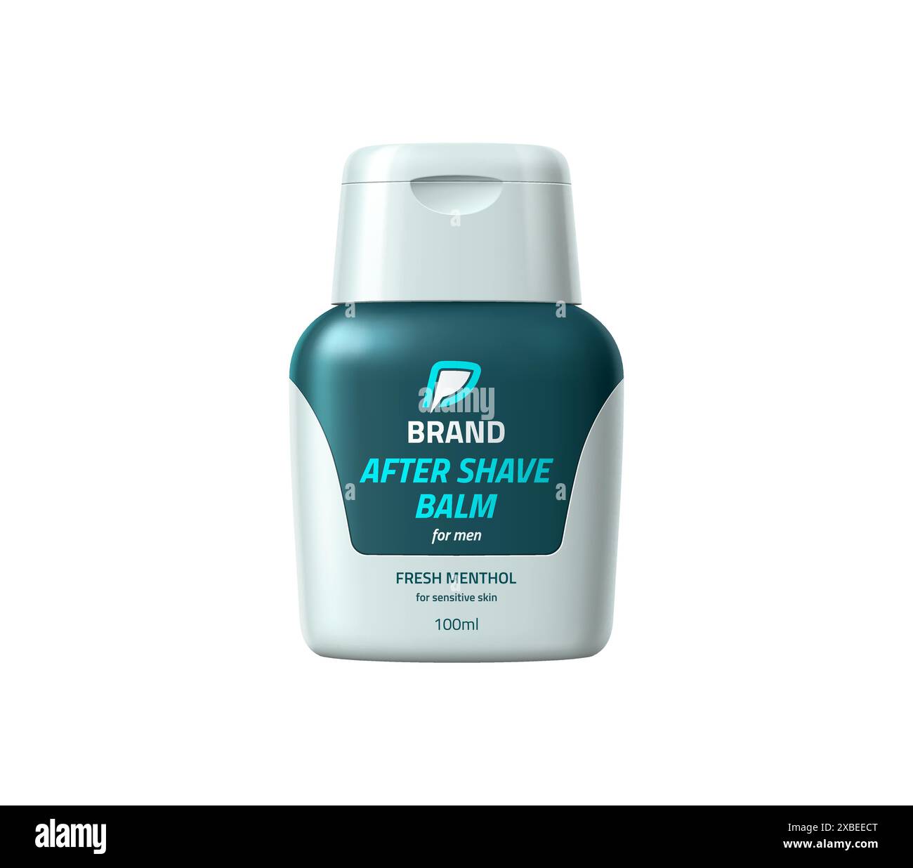 Men after shave balm bottle, cosmetic product package template