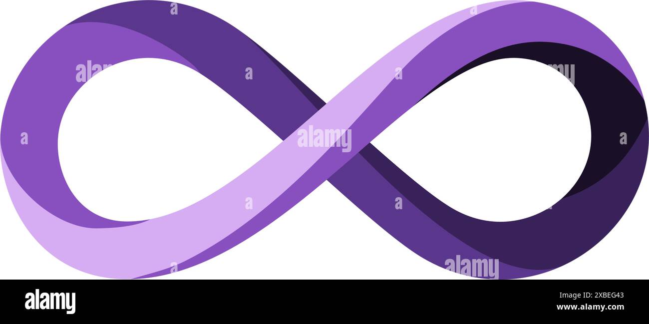 Infinity loop in purple for eternity concept vector Stock Vector Image ...