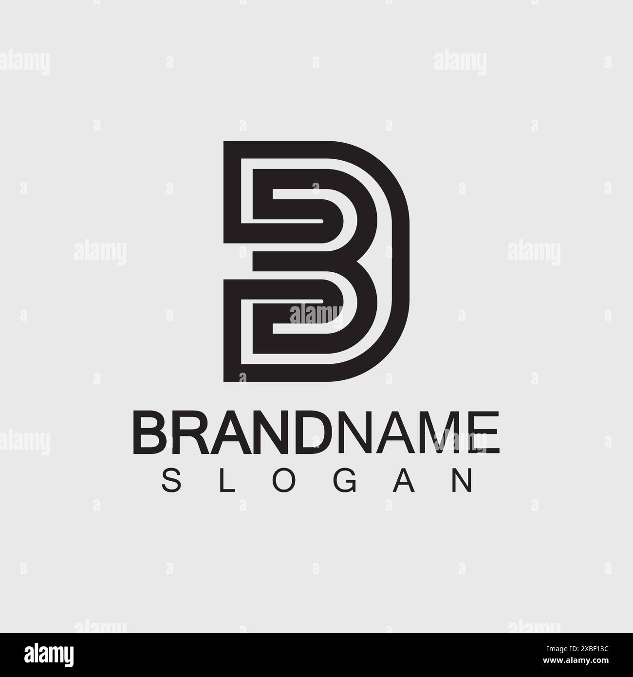 Abstract letter BD or DB logo design template - vector. Stock Vector