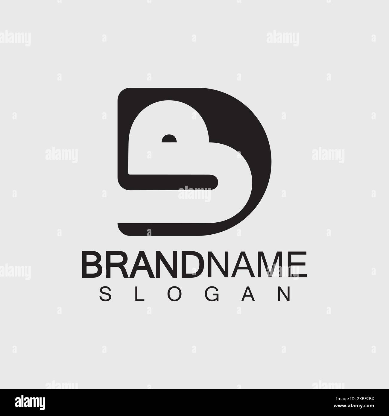 Abstract letter BD or DB logo design template - vector. Stock Vector