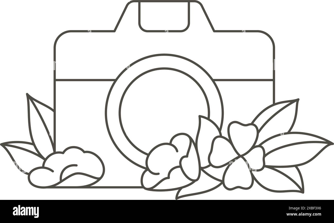 Decorative simple feminine graceful photo camera