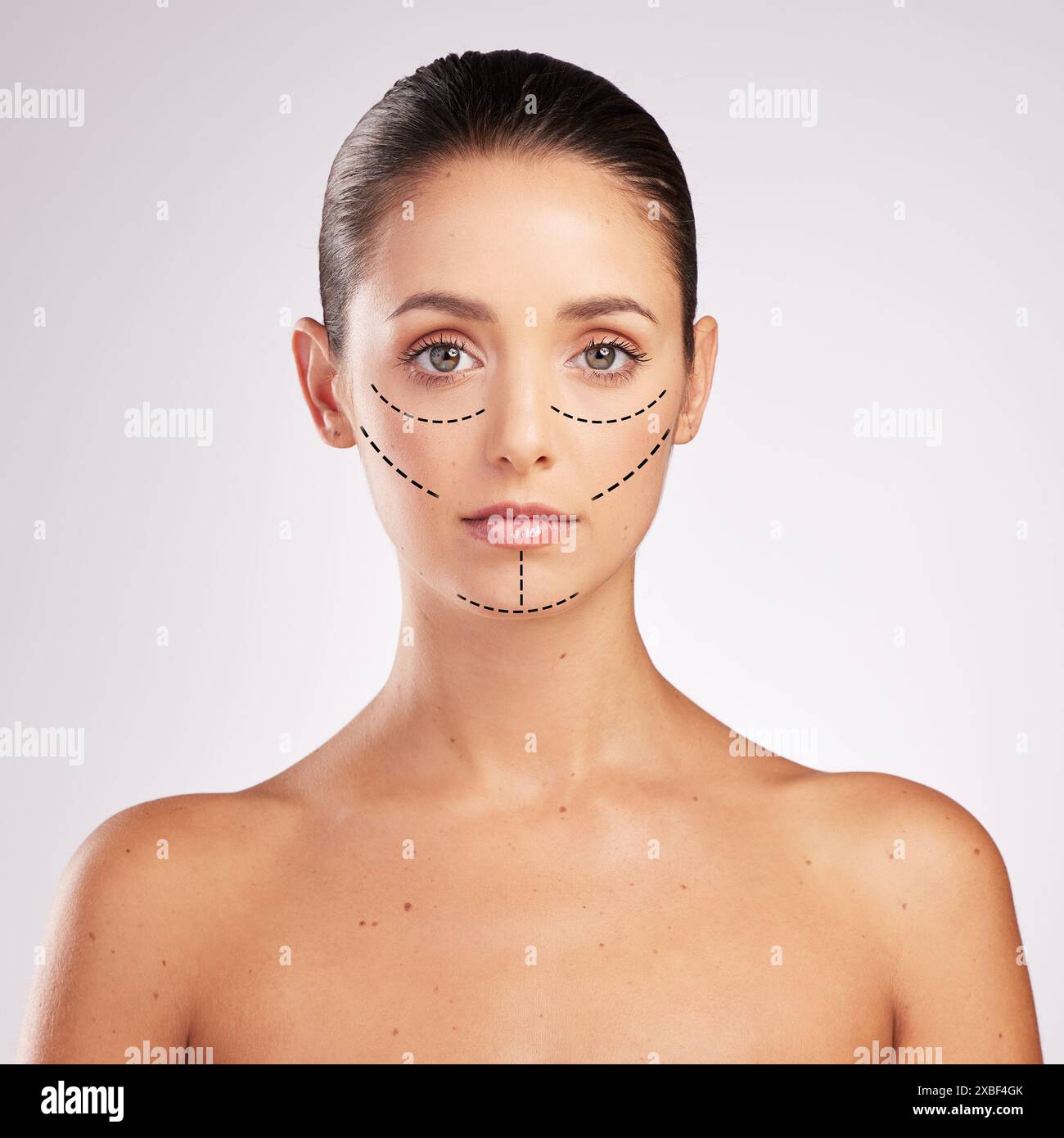Face lines hi-res stock photography and images - Alamy