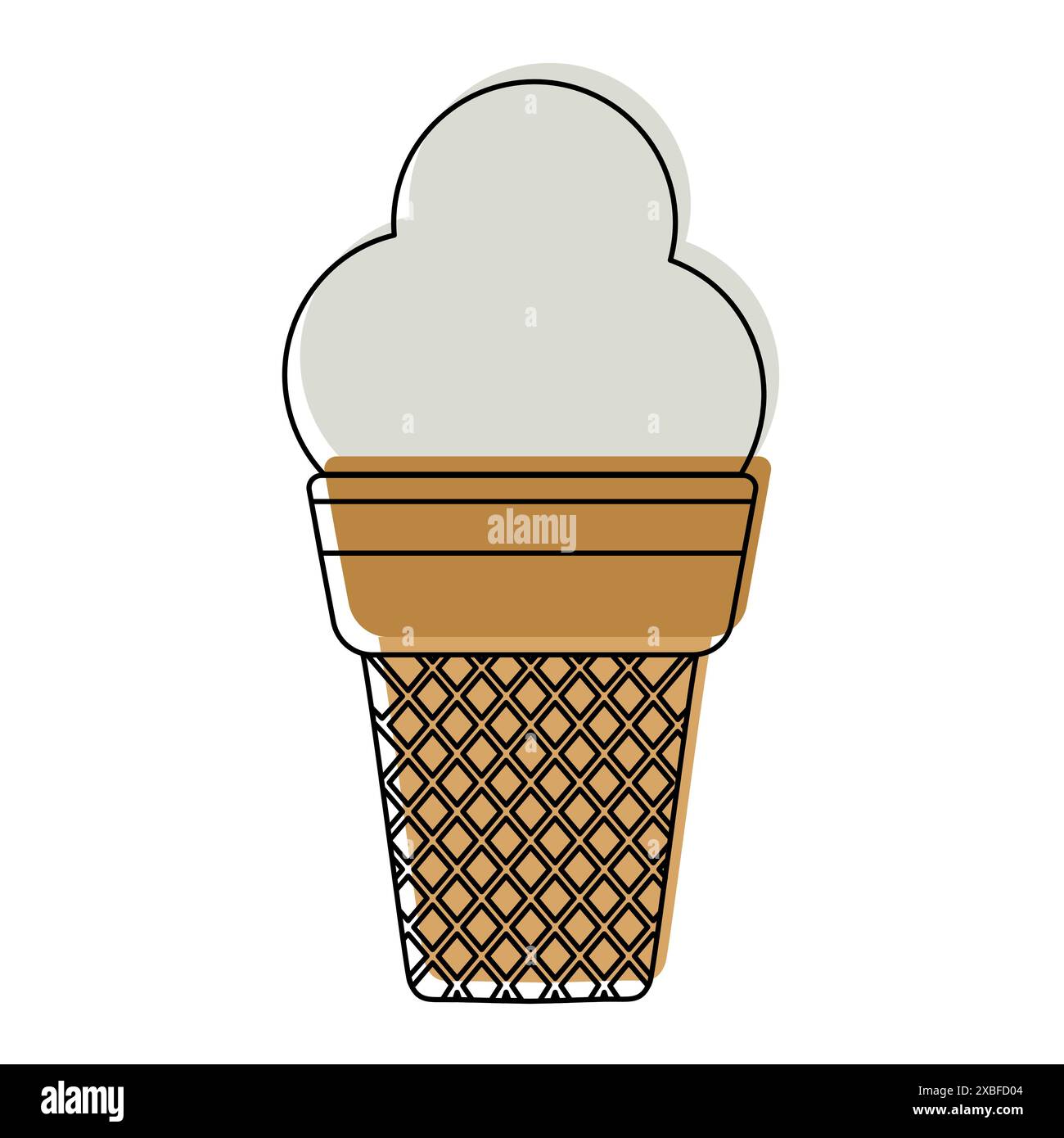 Vector illustration of ice cream isolated on white background. Vector ...