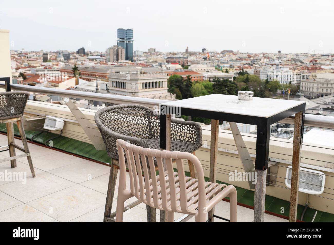 Madrid, Spain- April 8, 2024: Azotea rooftop cafe in Circulo de Bellas ...