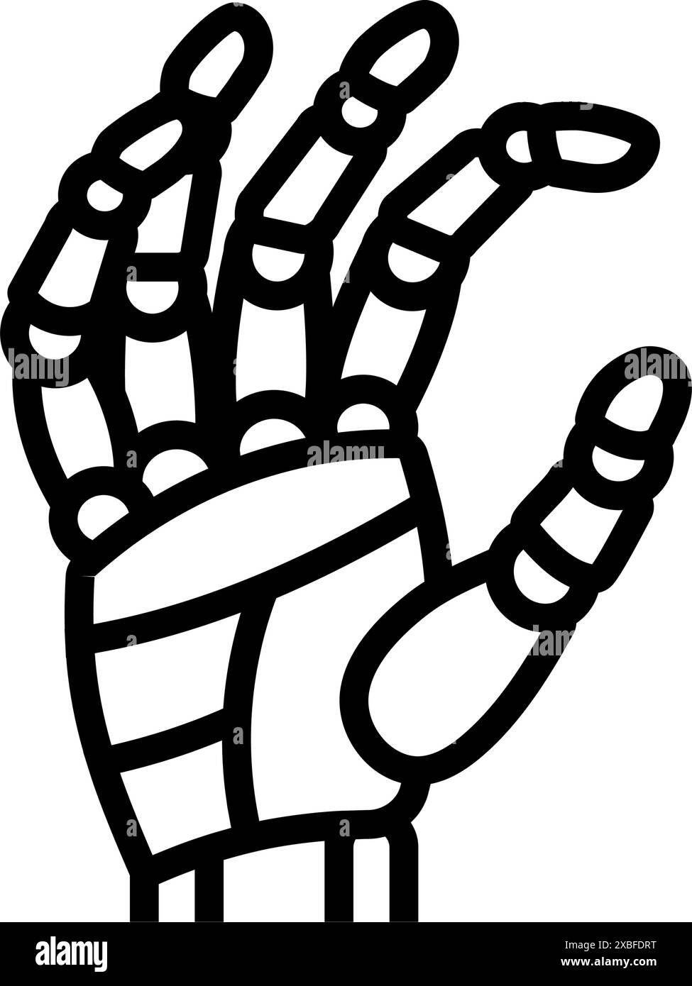 hold robot hand gesture line icon vector illustration Stock Vector ...