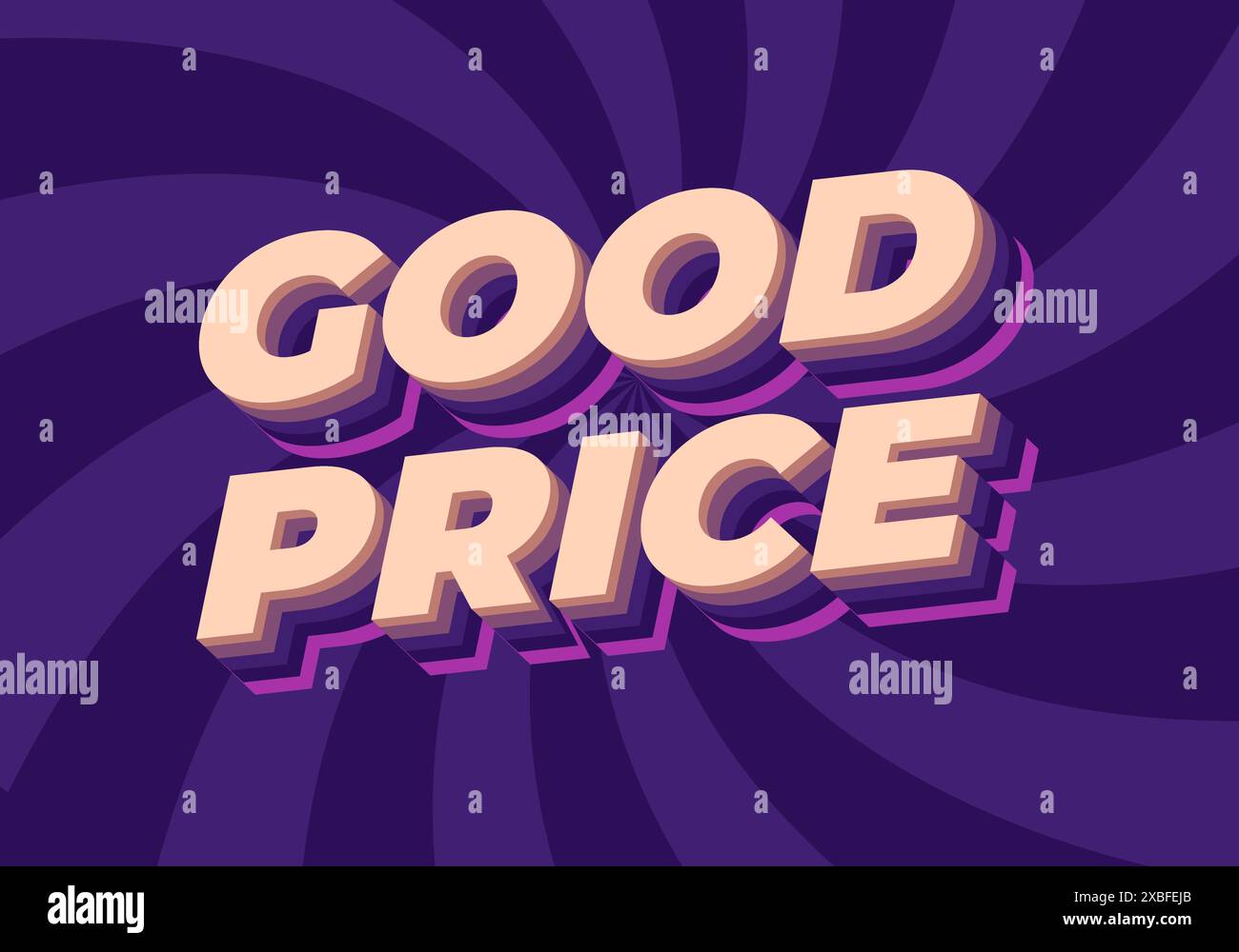 Good price. Text effect design in 3D look with good colors Stock Vector